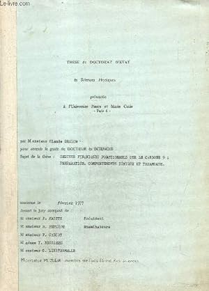 Thèse de doctorat d'Etat ès Sciences physiques - Dérives pinaniques fonctionnels sur le carbone 9...