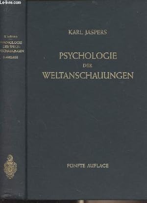 Imagen del vendedor de Psychologie der Weltanschauungen a la venta por Le-Livre