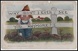 Image du vendeur pour farm boy postcard: Why DOn't I Ever See You Anymore? mis en vente par Mobyville