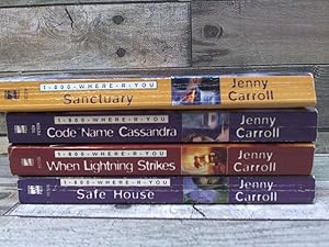 Seller image for 4 Jenny Carroll 1-800-Where-R-You Series (Sanctuary, Code Name Cassandra, When Lightning Strikes, Safe House) for sale by Archives Books inc.