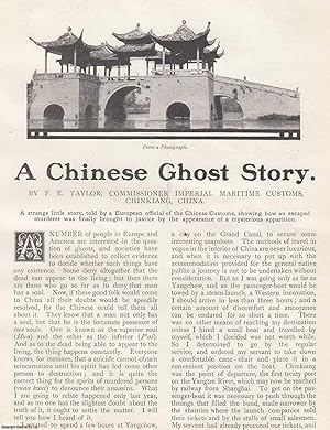 Imagen del vendedor de A Chinese Ghost Story. 1911. This is an original article from the Wide World Magazine. a la venta por Cosmo Books