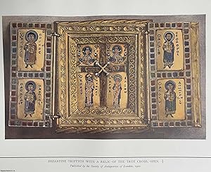 Imagen del vendedor de On a triptych of the Twelfth Century from the Abbey of Stavelot in Belgium, containing portions of the True Cross. A rare original article from the journal Archaeologia, 1910. a la venta por Cosmo Books