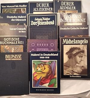 Malerei, Zeichnungen, Konvolut von 14 Bänden [14 Bücher]. Die blauen Bücher.