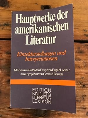 Bild des Verkufers fr Hauptwerke der amerikanischen Literatur: Einzeldarstellungen und Interpretaionen zum Verkauf von Antiquariat Liber Antiqua