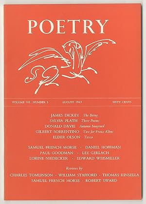 Image du vendeur pour Poetry: August 1963, Volume CII, Number 5 mis en vente par Between the Covers-Rare Books, Inc. ABAA