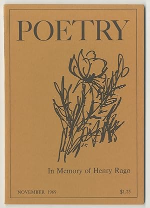 Imagen del vendedor de Poetry: Volume CXV, Number 2, November 1969: In Memory of Henry Rago a la venta por Between the Covers-Rare Books, Inc. ABAA