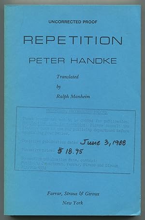 Bild des Verkufers fr Repetition zum Verkauf von Between the Covers-Rare Books, Inc. ABAA
