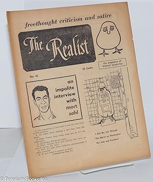 Imagen del vendedor de The realist [no.43] freethought criticism and satire. The magazine of blatant hypocrisy. September, 1963 a la venta por Bolerium Books Inc.