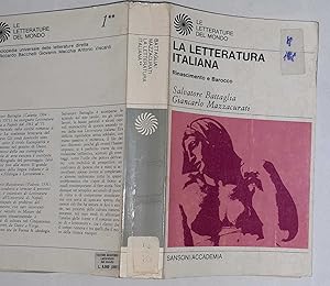 Immagine del venditore per La letteratura italiana Rinascimento e Barocco venduto da librisaggi