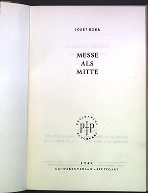 Bild des Verkufers fr Messe als Mitte zum Verkauf von books4less (Versandantiquariat Petra Gros GmbH & Co. KG)