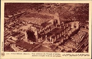 Bild des Verkufers fr Ansichtskarte / Postkarte Volubilis Marokko, Vue aerienne du Temple d'Adrien zum Verkauf von akpool GmbH