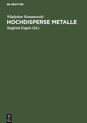 Bild des Verkufers fr Hochdisperse Metalle zum Verkauf von AHA-BUCH GmbH