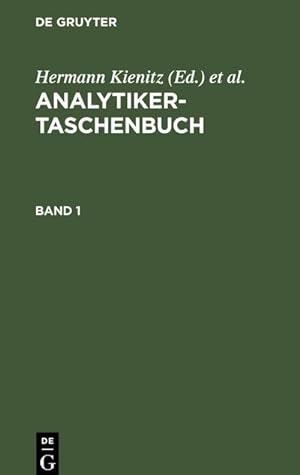Bild des Verkufers fr Analytiker-Taschenbuch. Band 1 zum Verkauf von AHA-BUCH GmbH