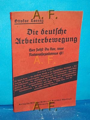 Imagen del vendedor de Die deutsche Arbeiterbewegung. Deutsche Schriften, Band 1. a la venta por Antiquarische Fundgrube e.U.