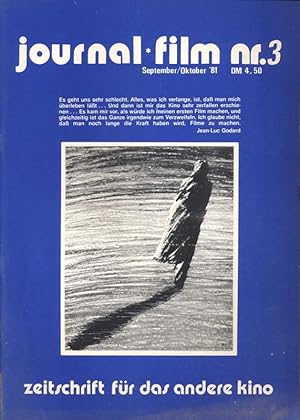 Image du vendeur pour journal film. Zeitschrift fr das andere Kino Heft Nr. 3 (September/Oktober 1981). mis en vente par Versandantiquariat  Rainer Wlfel