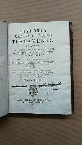Imagen del vendedor de HISTORIA DEL VIEJO Y NUEVO TESTAMENTO. TOMO IV. a la venta por LIBRERIA ANTICUARIA LUCES DE BOHEMIA