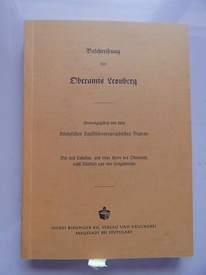 Beschreibung des Oberamts Leonberg herausgegeben Königlichen statistisch-topographischen Bureau