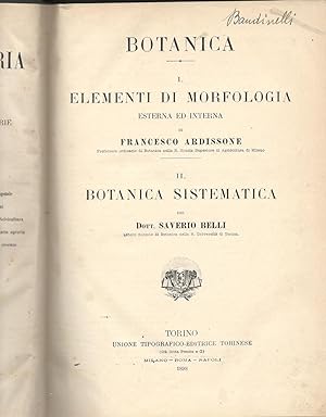 Nuova enciclopedia agraria italiana. Botanica: elementi di morfologia esterna ed interna. Botanic...