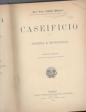 Nuova enciclopedia agraria italiana. Caseificio. Scienza e tecnologia