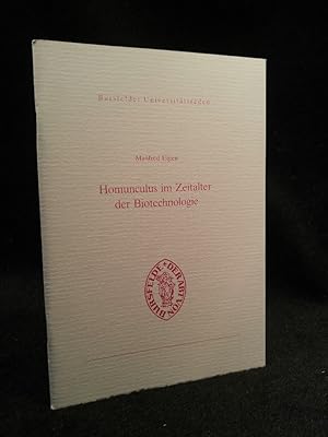 Seller image for Homunculus im Zeitalter der Biotechnologie Bursfelder Universittsreden, 3 for sale by ANTIQUARIAT Franke BRUDDENBOOKS