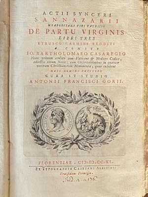 De partu Virginis libri tres [-Del parto della Vergine libri tre tradotti in verso toscano dal co...