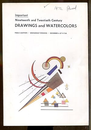 Important Nineteenth and Twentieth Century Drawings and Watercolors 1971