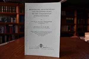 Bild des Verkufers fr Beurteilung, Begutachtung und Rechtsprechung bei den sogenannten Unfallneurosen : Referate, erstattet in der gemeinsamen Sitzg des Vereins fr innere Medizin und Kinderheilkunde und der Berliner Gesellschaft fr Psychiatrie und Nervenkrankheiten am 7. XII. 1925. zum Verkauf von Gppinger Antiquariat