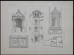 CONSTRUCTION MODERNE n°20 1893 BOURGES, HOTEL LALLEMANT, HOTEL CUJAS