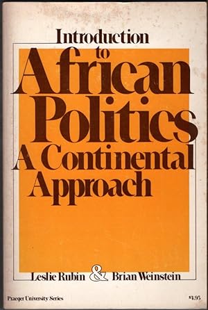 Seller image for Introduction to African Politics a Continental Approach for sale by Bookman Books