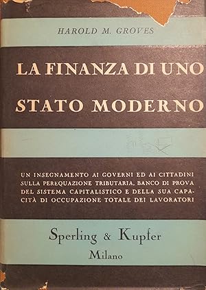 Seller image for La finanza di uno stato moderno for sale by librisaggi