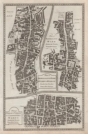 Plan of Bishopsgate Ward Within & Without divided into Parishes, from a New Survey // Plan of Ald...