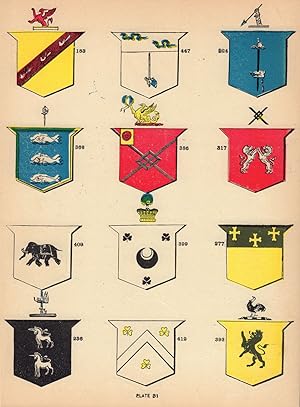 Plate 31 [Coats of arms of leading Irish families: 183 (Callan) - 224 (Bradley, Faby) - 236 (Neal...