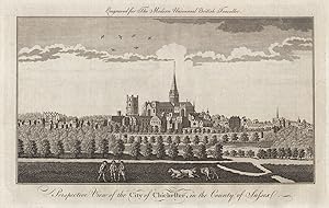 Perspective view of the city of Chichester in the county of Sussex