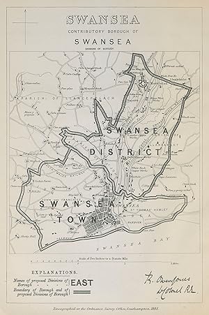 Swansea - Contributory borough of Swansea - Divisions of borough