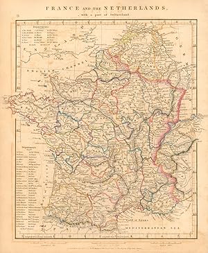 Immagine del venditore per France and the Netherlands, with a part of Switzerland venduto da Antiqua Print Gallery