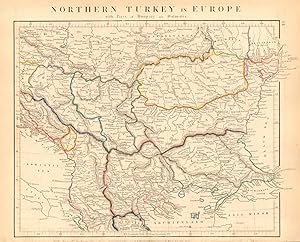 Seller image for Northern Turkey in Europe with parts of Hungary and Dalmatia for sale by Antiqua Print Gallery