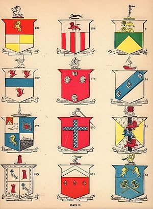 Plate 11 [Coats of arms of leading Irish families: 6 (McDonough) - 31 (Mahon, McMahon) - 65 (McSw...