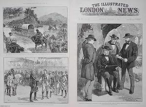 Seller image for The Death of Jefferson Davis. A collection of three original woodcut engravings, with accompanying text from the Illustrated London News, 1889. for sale by Cosmo Books