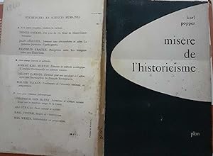 Image du vendeur pour Misere de l'historicisme mis en vente par librisaggi