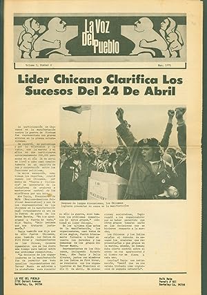 La Voz Del Pueblo. Volume 2, Number 4, May, 1971