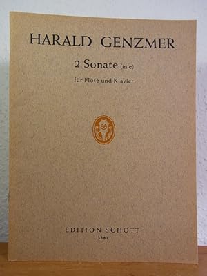 Imagen del vendedor de Harald Genzmer. 2. Sonate (in e) fr Flte und Klavier. Edition Schott Nr. 3881 a la venta por Antiquariat Weber