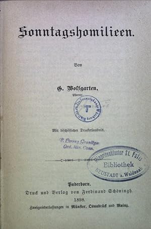 Bild des Verkufers fr Sonntagshomilieen. zum Verkauf von books4less (Versandantiquariat Petra Gros GmbH & Co. KG)