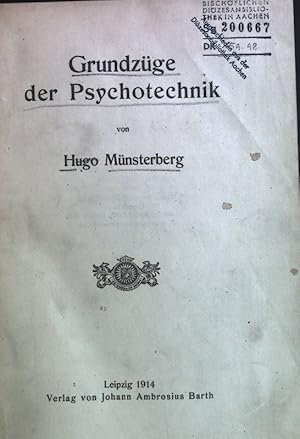 Grundzüge der Psychotechnik.