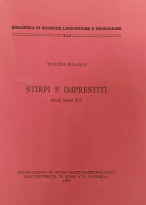 Bild des Verkufers fr Stirpi e imprestiti (studi ladini XII). zum Verkauf von FIRENZELIBRI SRL