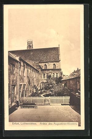 Image du vendeur pour Ansichtskarte Erfurt, Luthersttten, Archiv des Augustiner-Klosters mis en vente par Bartko-Reher