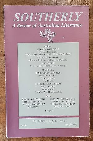 Immagine del venditore per SOUTHERLY: A Review of Australian Literature: Number One 1972 venduto da Uncle Peter's Books