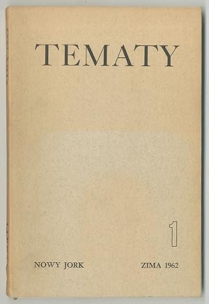 Seller image for Tematy: Rok 1, Zima 1962, Nr. 1 for sale by Between the Covers-Rare Books, Inc. ABAA