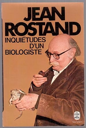 Image du vendeur pour Inquitudes d'un biologiste mis en vente par LibrairieLaLettre2