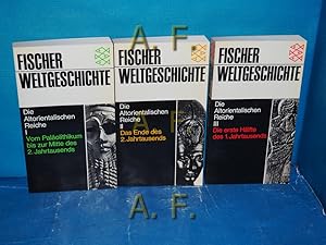 Imagen del vendedor de Die altorientalischen Reiche, in 3 Bnden : Bd. 1: vom Palolithikum bis zur Mitte d. 2. Jahrtausends, Band 2: Das Ende des 2. Jahrtausends, Band 3: Die erste Hlfte des 1. Jahrtausends. [Harald u. Ruth Bukor zeichn. d. Abb. , H. J. Nissen zeichn. d. Abb.] Fischer-Weltgeschichte Bd. 2, 3, 4. a la venta por Antiquarische Fundgrube e.U.