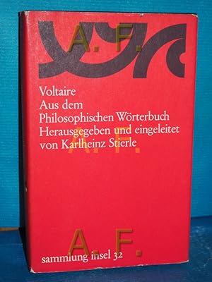 Bild des Verkufers fr Aus dem Philosophischen Wrterbuch zum Verkauf von Antiquarische Fundgrube e.U.